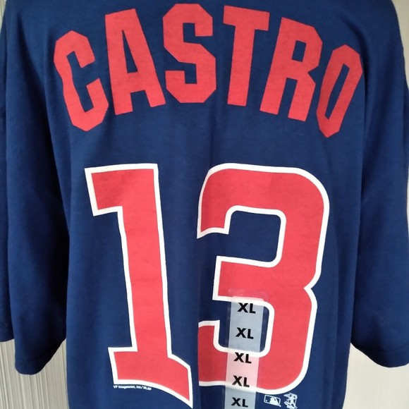 New XL Chicago Cubs Baseball  Castro #13 Shirt Genuine MLB  LIC#  Merch.  Cotton - Picture 4 of 14